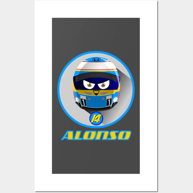 Fernando ALONSO_Helmet 2015 #14 Wall Art by Cirebox